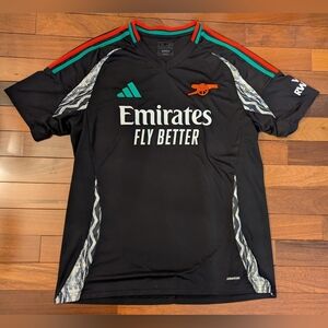 Adidas Arsenal FC 2024 2025 Away Kit Soccer Jersey Men’s XL EUC Black Excellen